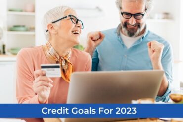 A man and a woman are happily having a good time with their credit transactions from the beginning. They are glad at the same time for having the great mindset to begin their credit goals appropriately.